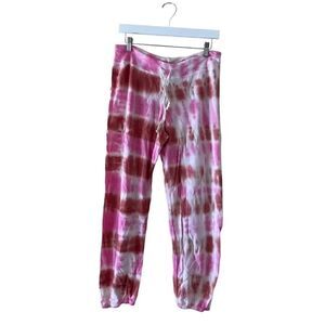 Sundry Lyocell Tie-Dye Basic Terry Joggers Pink Orange Loungewear Sporty Pants 4
